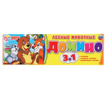 Настольная игра Умные игры Домино Лесные животные