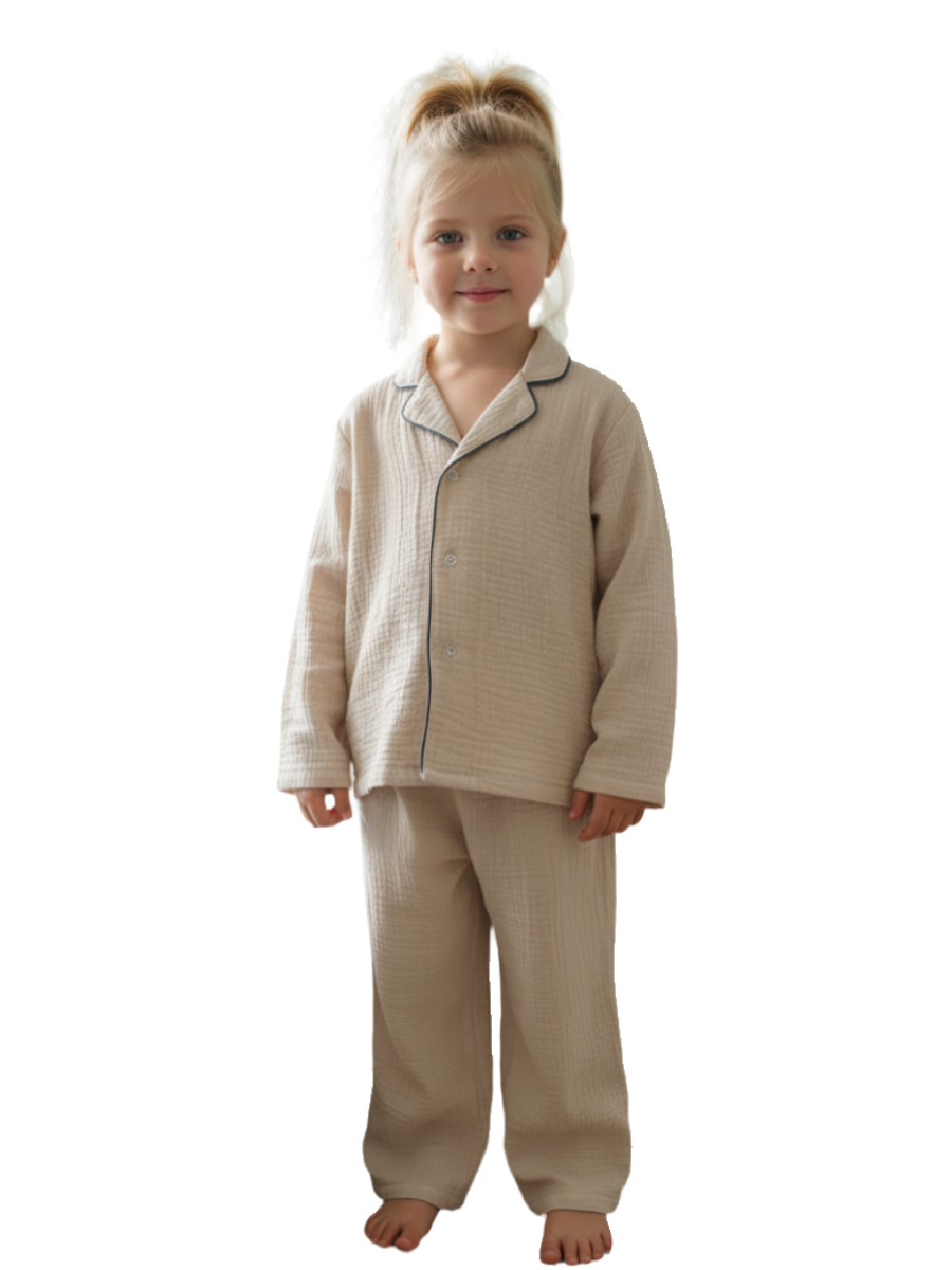 Пижама КВАРК лук пижама-муслин-беж - фото 1