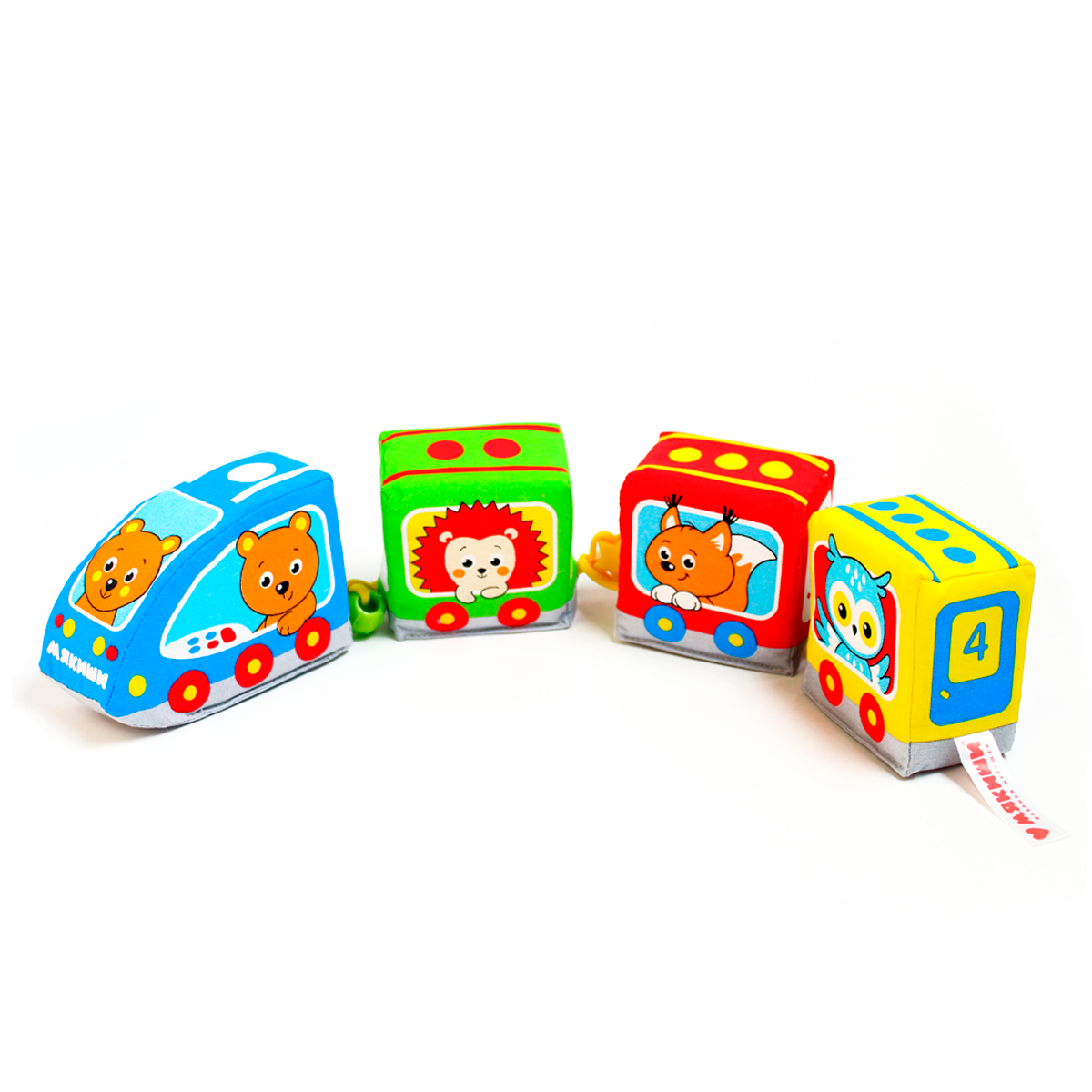 Игрушка BABY CO кубики Лесные зверята - фото 1