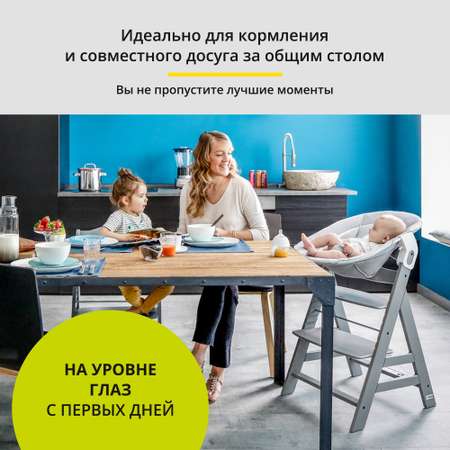 Шезлонг Hauck Alpha 2в1 stretch grey