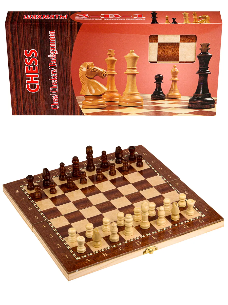 Настольная игра Рыжий кот 3 в 1 Шахматы,Шашки Нарды - фото 4