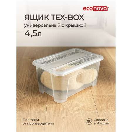 Ящик для хранения Econova TEX-BOX 4.5л бесцветный