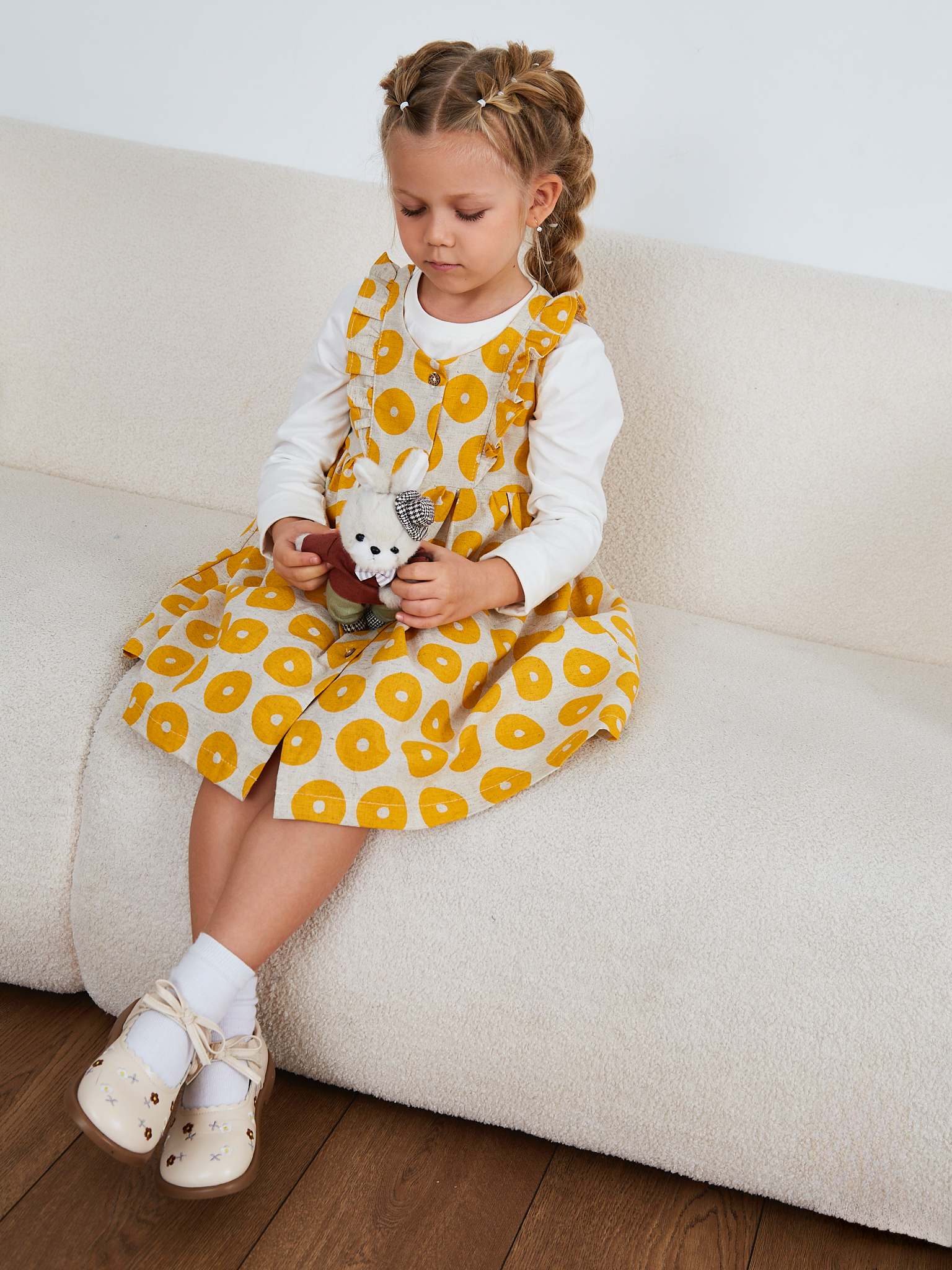 Сарафан MOUN сарафан_рюши_бублик/желт - фото 17