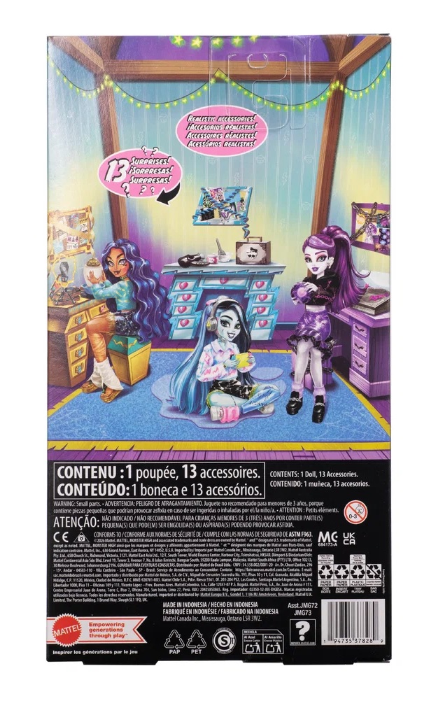 Кукла модельная Monster High Фрэнки Штейн с аксессуарами высота 28 см JMG73 - фото 3