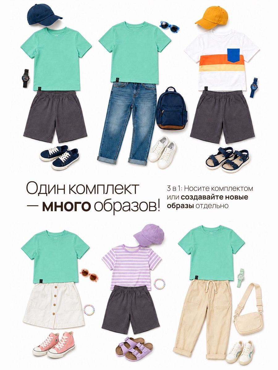 Костюм Текстиль Центр Комплект детский ТЦ арт.К1 принт, мят/сер, - фото 5