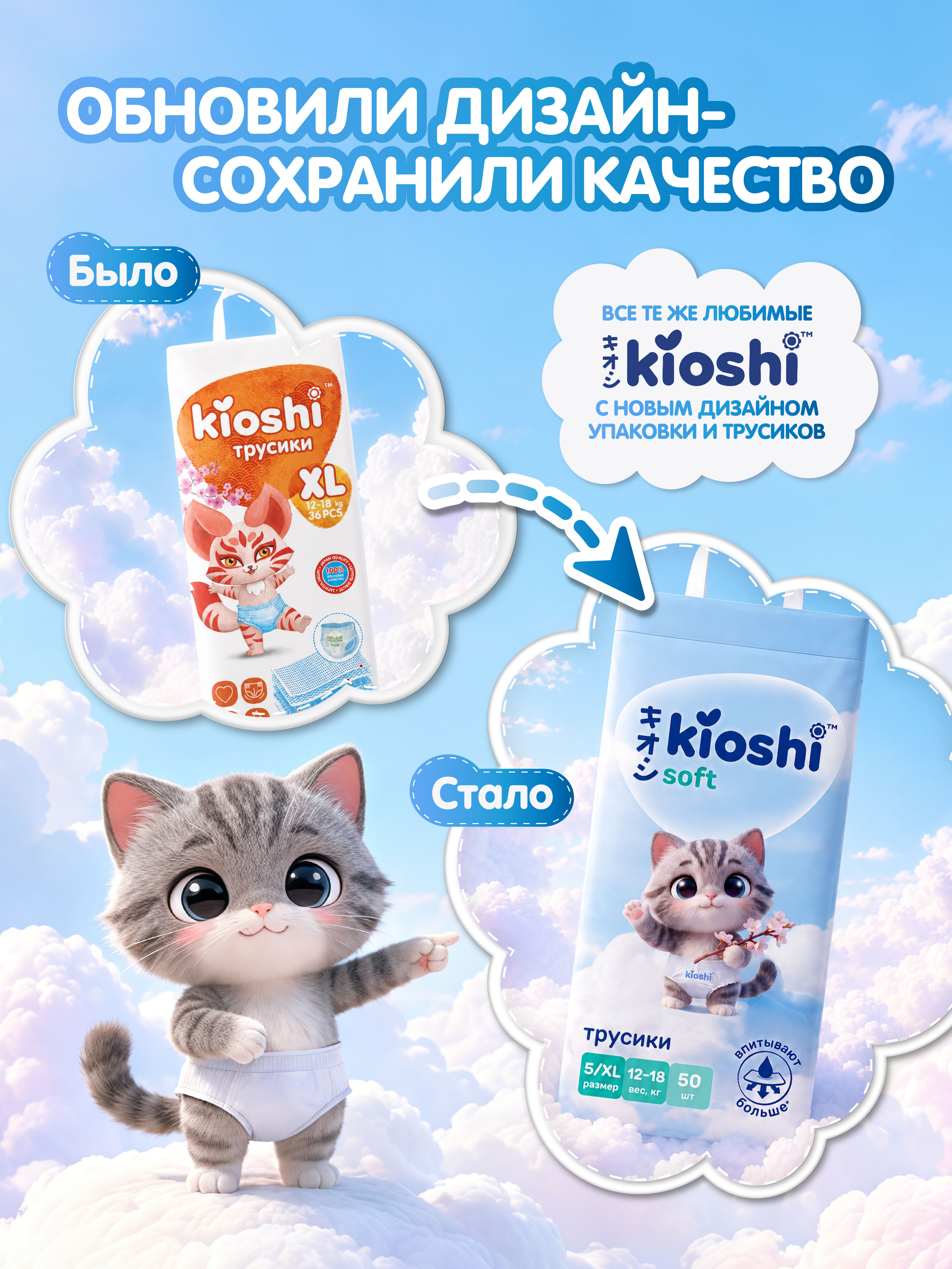 Трусики Kioshi XL (12-18) 50 шт. - фото 2