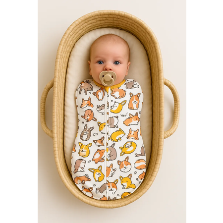 Конверт пеленальный (кокон) Эскимо белый