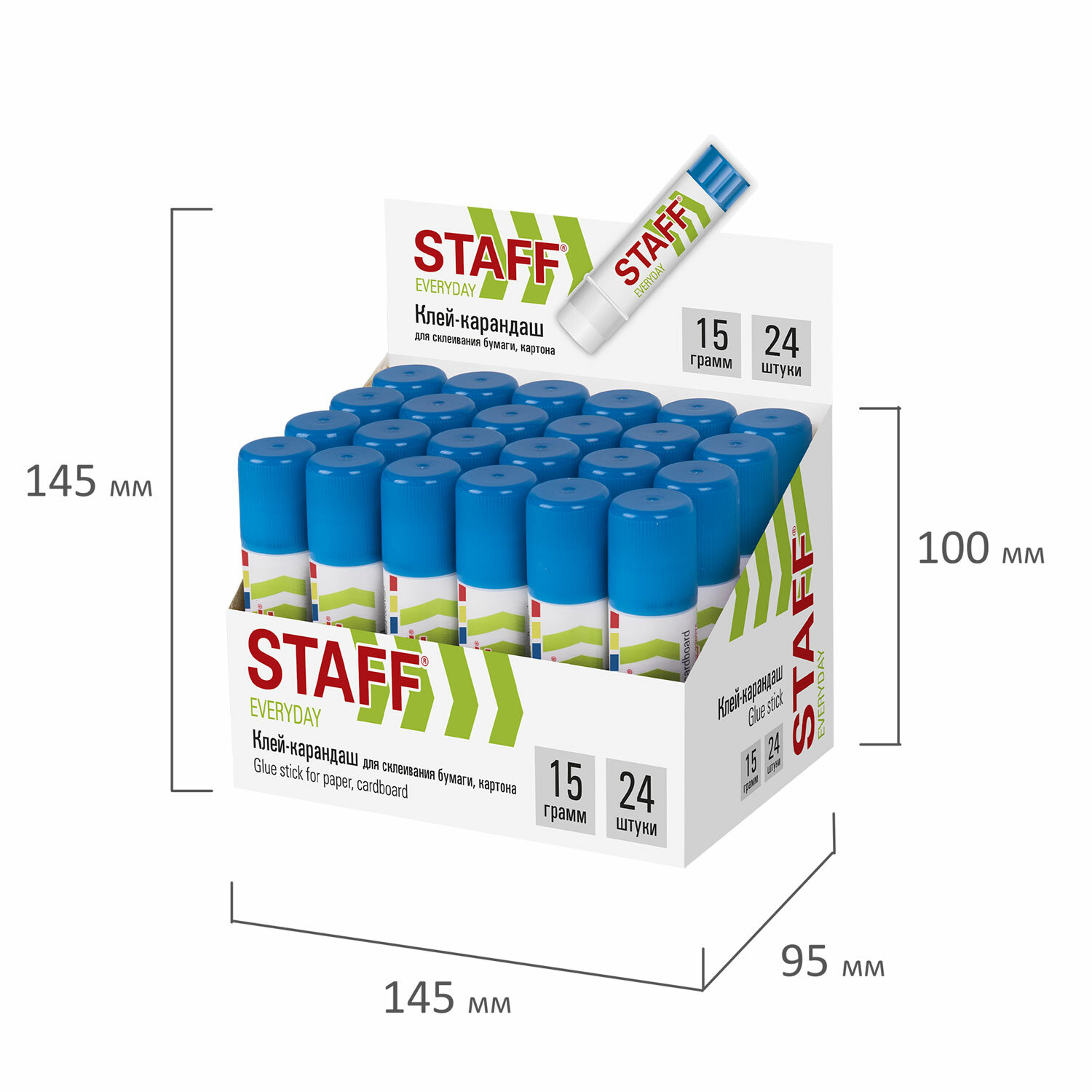 Клей-карандаш Staff 24 шт. - фото 11