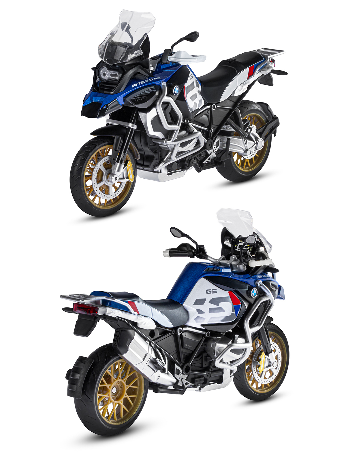 Мотоцикл АВТОпанорама BMW R1250 GS Adventure 1:12 JB1251616 - фото 5