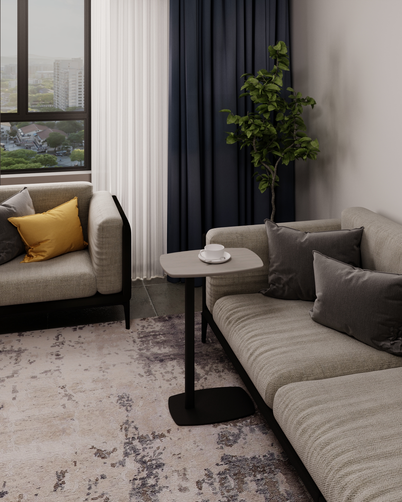 Стол придиванный SLINE Дей дуб жемчужный - фото 4