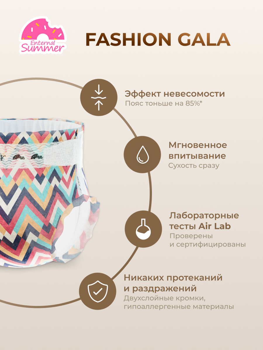 Подгузники Enternal Summer ультратонкие M (6-11) 4 шт. - фото 3