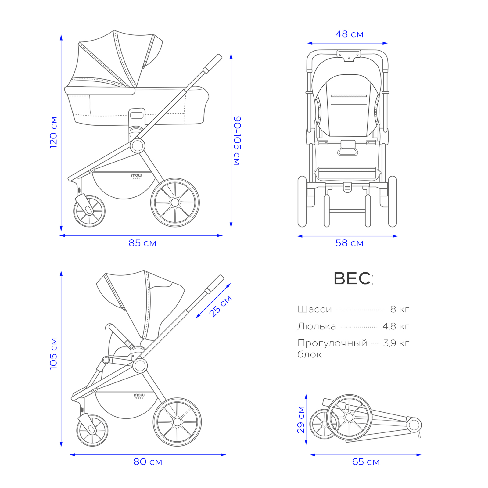 Коляска 3в1 MOWbaby Zoom air 3в1, olive зеленый - фото 8