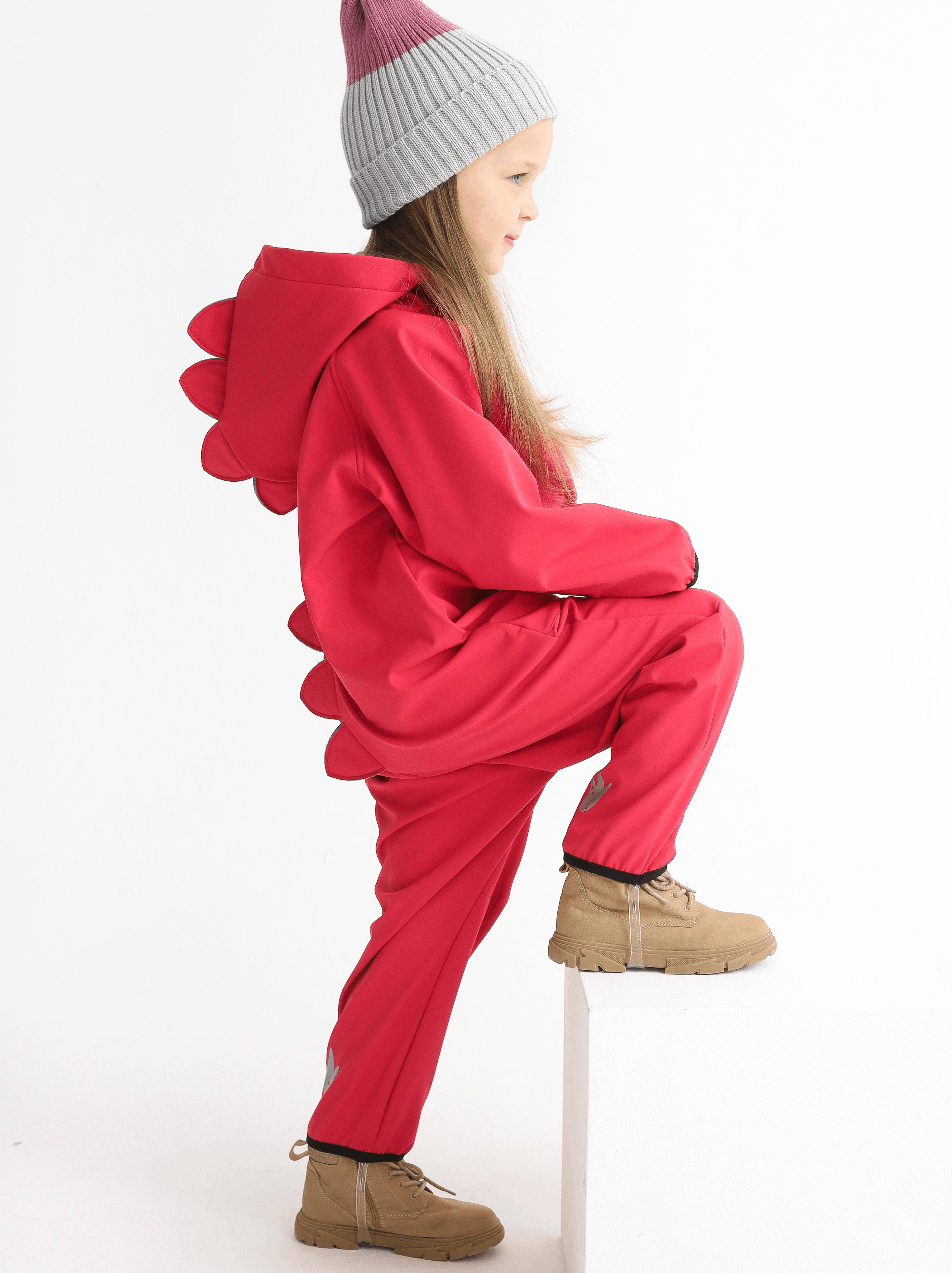 Комбинезон MINIDINO B-KOM-004/ДКомбинезон софтшелл детский Дино клубника - фото 2