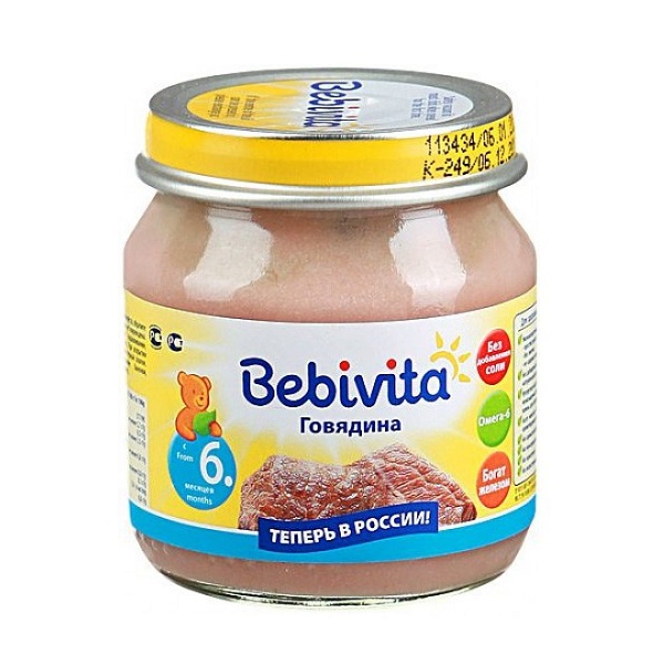 Пюре Bebivita Говядина с 6 мес 100 г - фото 6