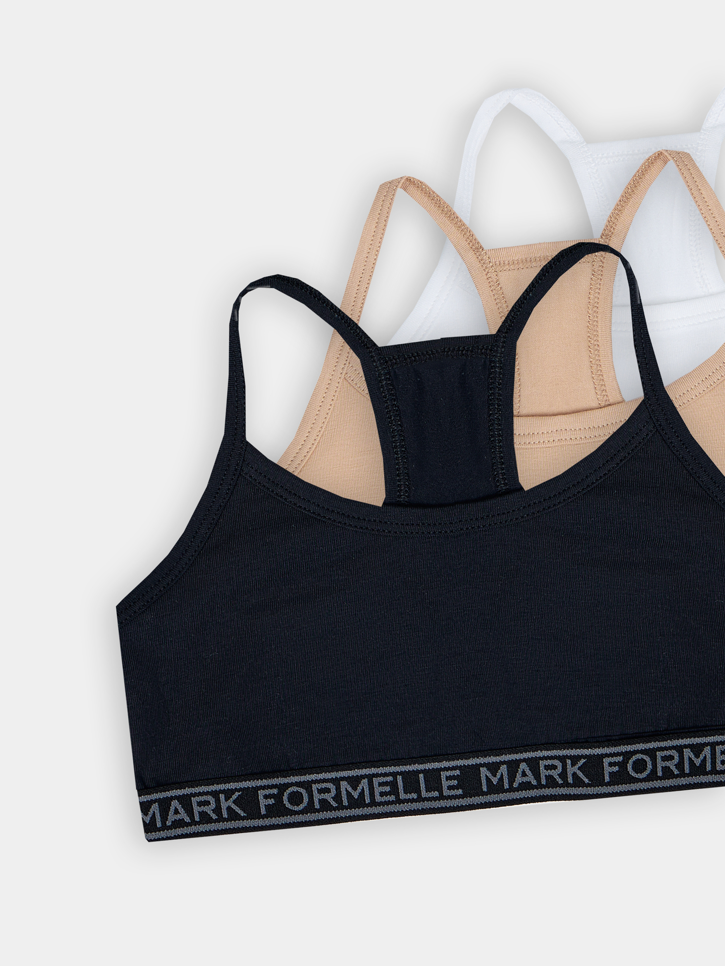 Топ 3 шт Mark Formelle (Марк Формэль) 517707-3/белый + обжаренный миндаль + черный - фото 3