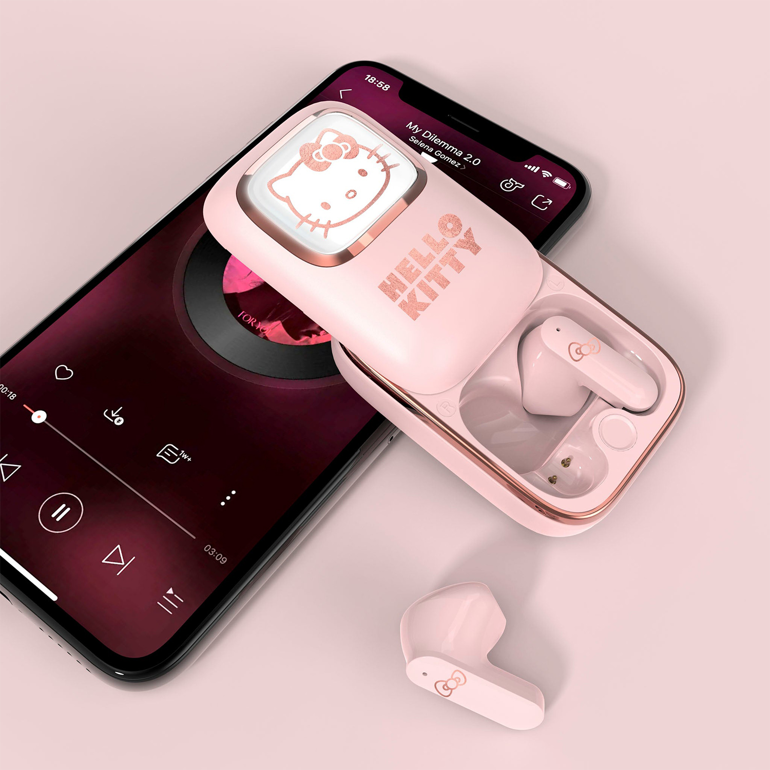 Наушники беспроводные OTL Technologies слайдер Hello Kitty - фото 4