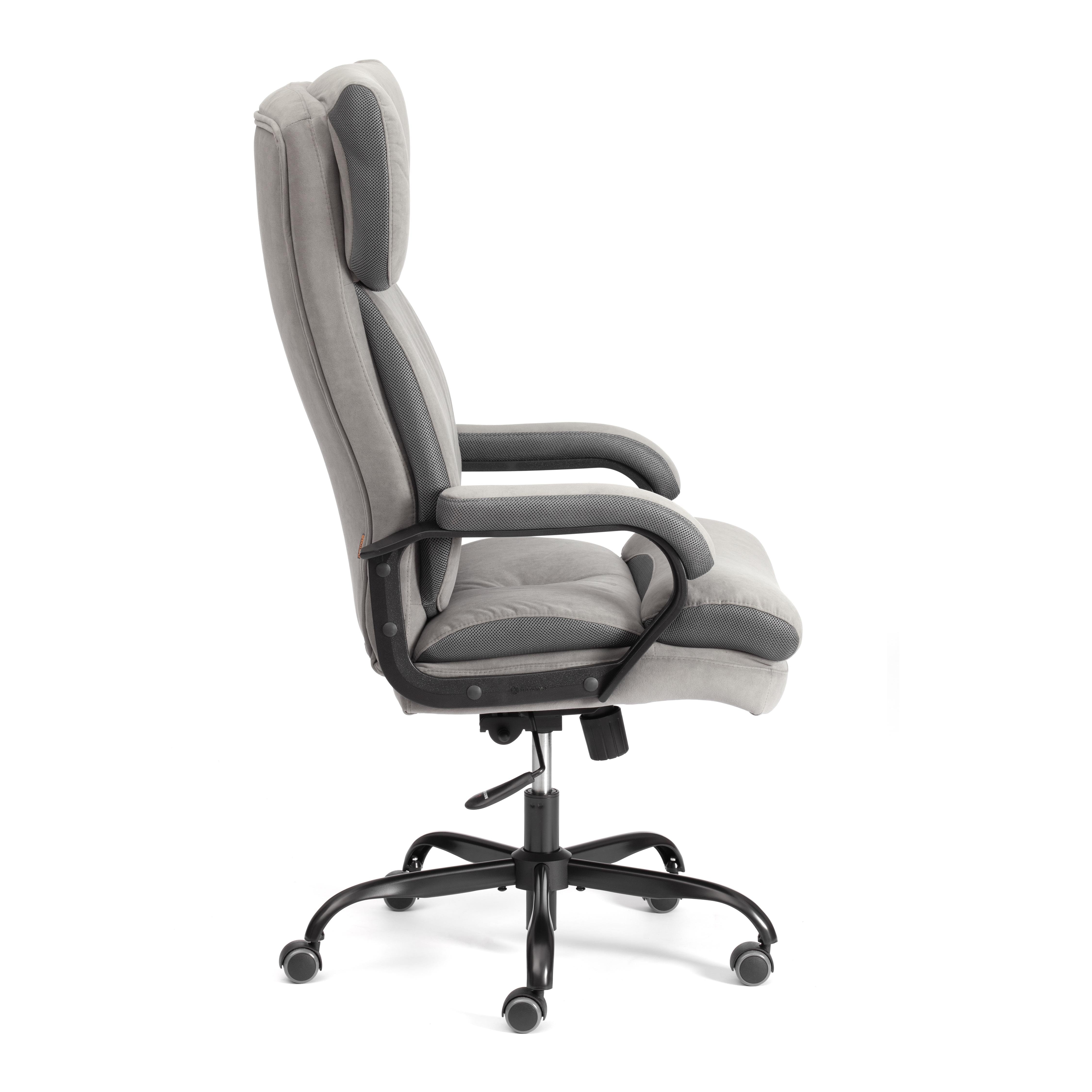 Компьютерное кресло TETCHAIR Дюк МеталБл велюр серый - фото 4