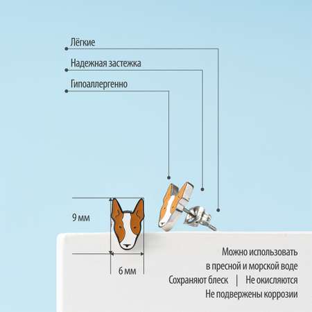 Серьги-гвоздики CAROMIC