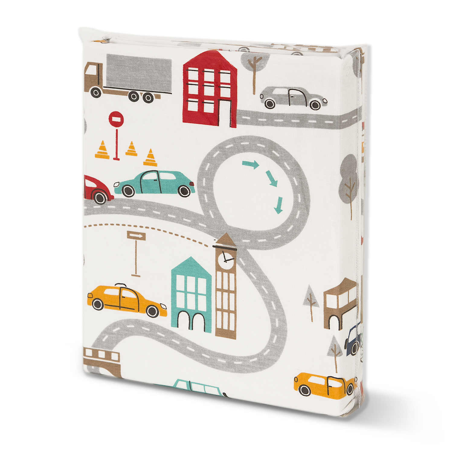 Комплект постельного белья Babyton Машинки 3 предм. - фото 4