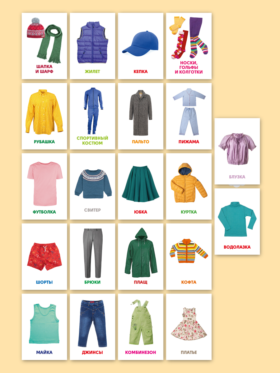 Карточки развивающие Проф-Пресс 3 упаковки 12х18 см. 57 шт. Буквы и цифры+динозавры+одежда и обувь - фото 9