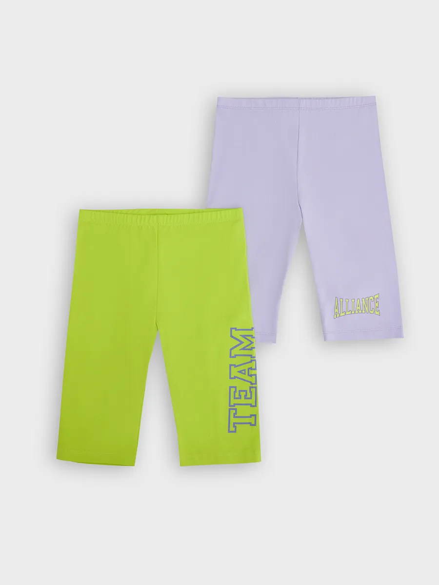 Велосипедки 2 шт Mark Formelle (Марк Формэль) 137721-2/зеленый лайм +лиловый вереск +печать - фото 9