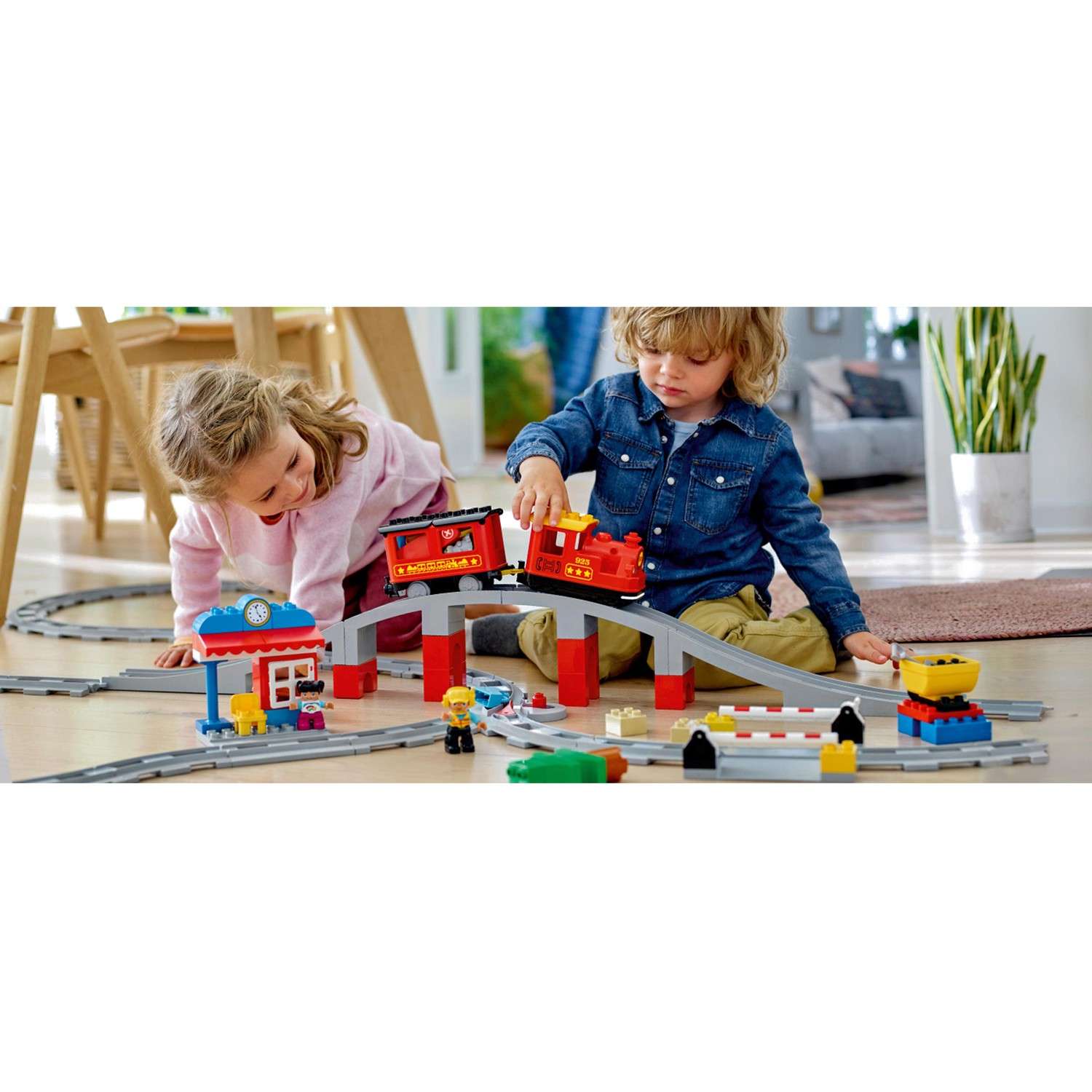 Конструктор LEGO DUPLO Town Поезд на паровой тяге блочный - фото 7