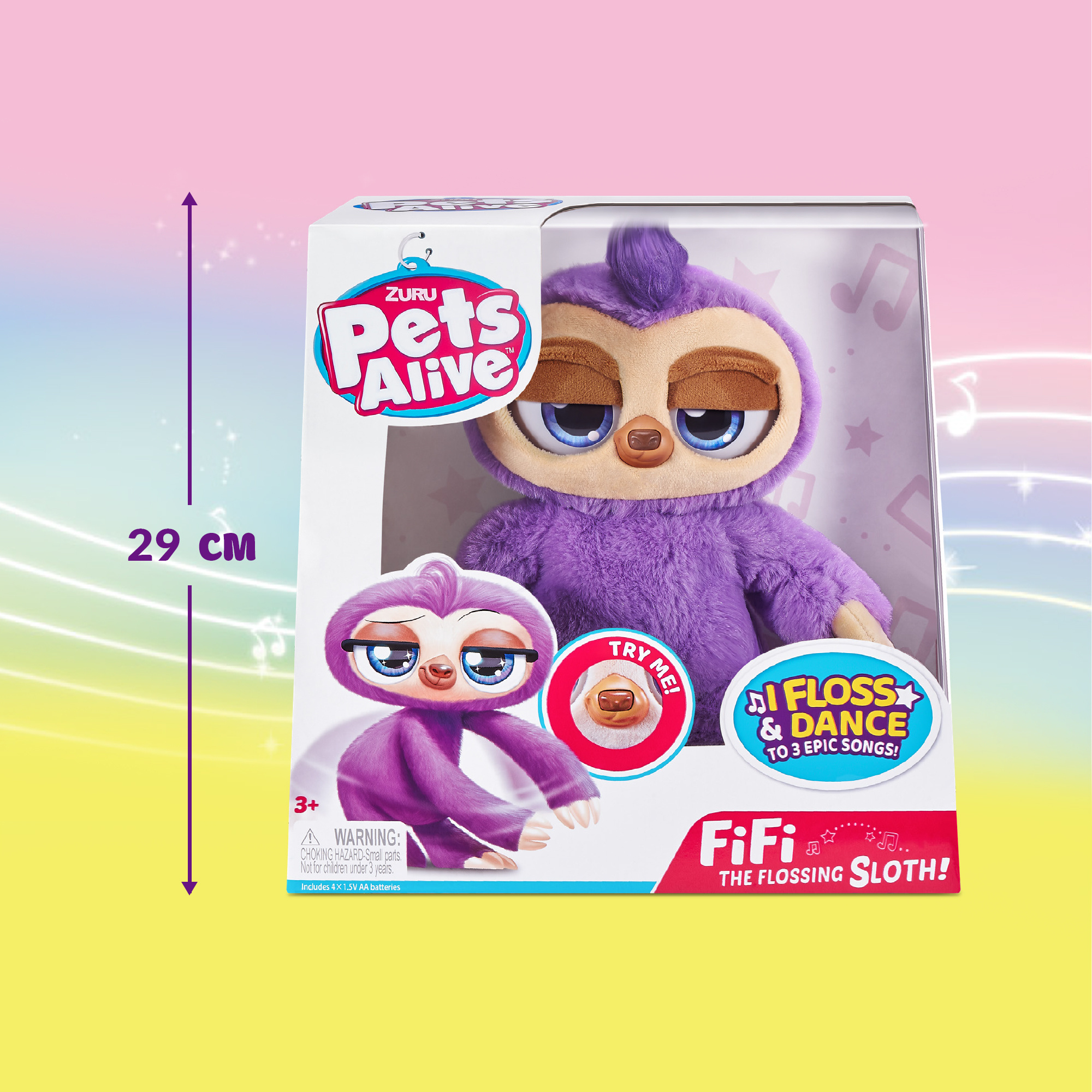 Мягкая игрушка Zuru Pets Alive ленивец - фото 3