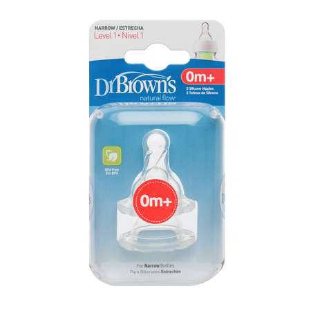 Соска Dr Browns Anti-Colic силикон (медленный поток) 2 шт.
