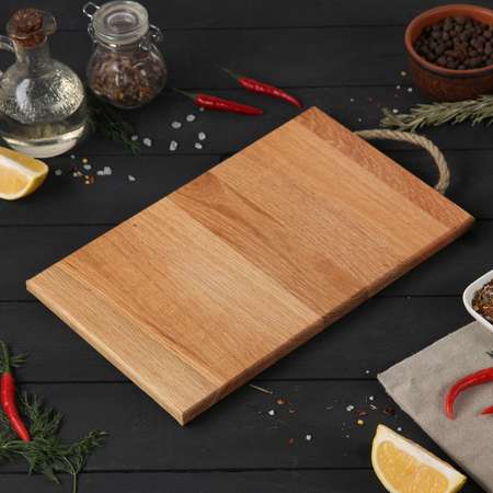 Доска разделочная MAGISTRO с верёвочной ручкой 29×18×1 2 см дуб