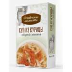 Корм для кошек Деревенские лакомства суп из курицы с говядиной и шпинатом 4шт*35г