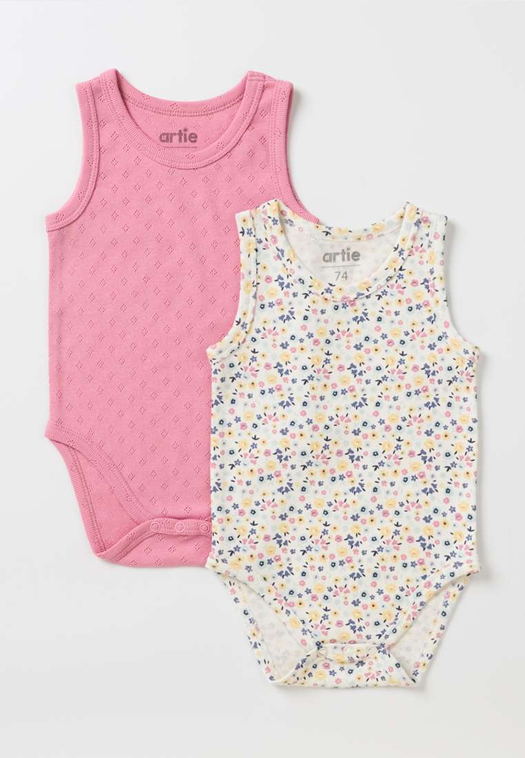 Боди 2 шт artie S25B15BM2-1498D/Молочный-сиреневый - фото 1