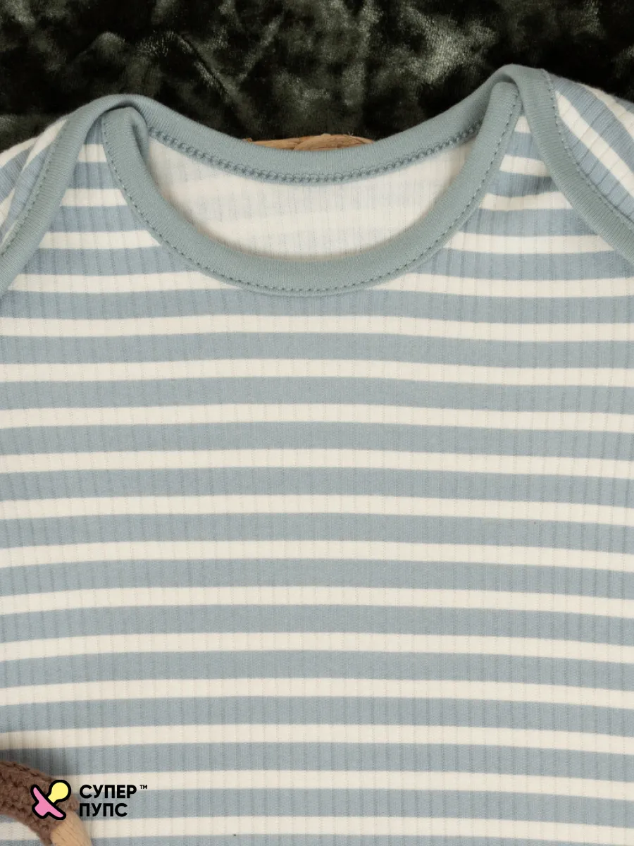 Боди 3 шт Супер Пупс нбр/3пр/бд/коррук/полоска/дино - фото 12