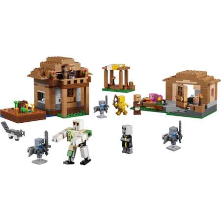 Конструктор LEGO Minecraft Атака деревни заклинателем 607 дет.