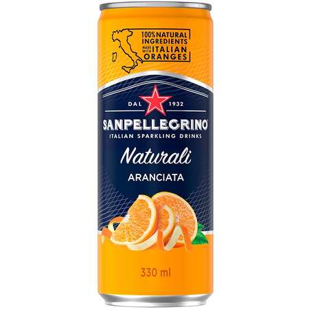 Напиток газированный безалкогольный Sanpellegrino апельсин 0.33