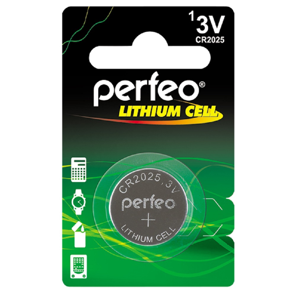 Батарейки Perfeo Lithium Cell литиевые CR2025 1 штука - фото 1