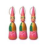 Елочная игрушка Хохлома Оптом деревянная фигурка Фея на елку 3 шт