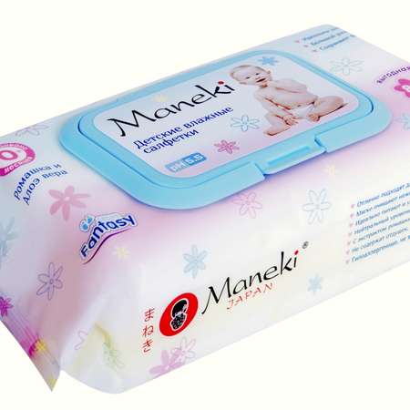 Влажные салфетки Maneki 80 шт.