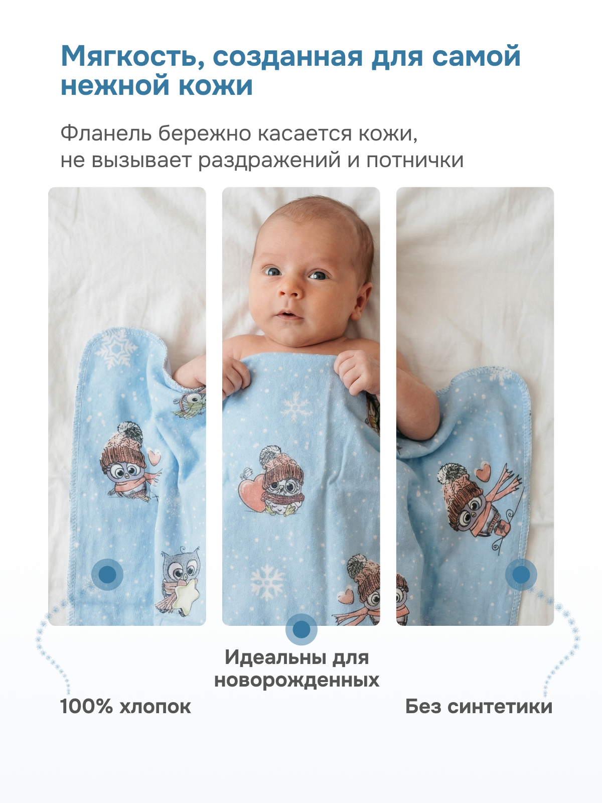 Пелёнка Чудо-Чадо Тренды фланель 85х120 см 2 шт. - фото 4