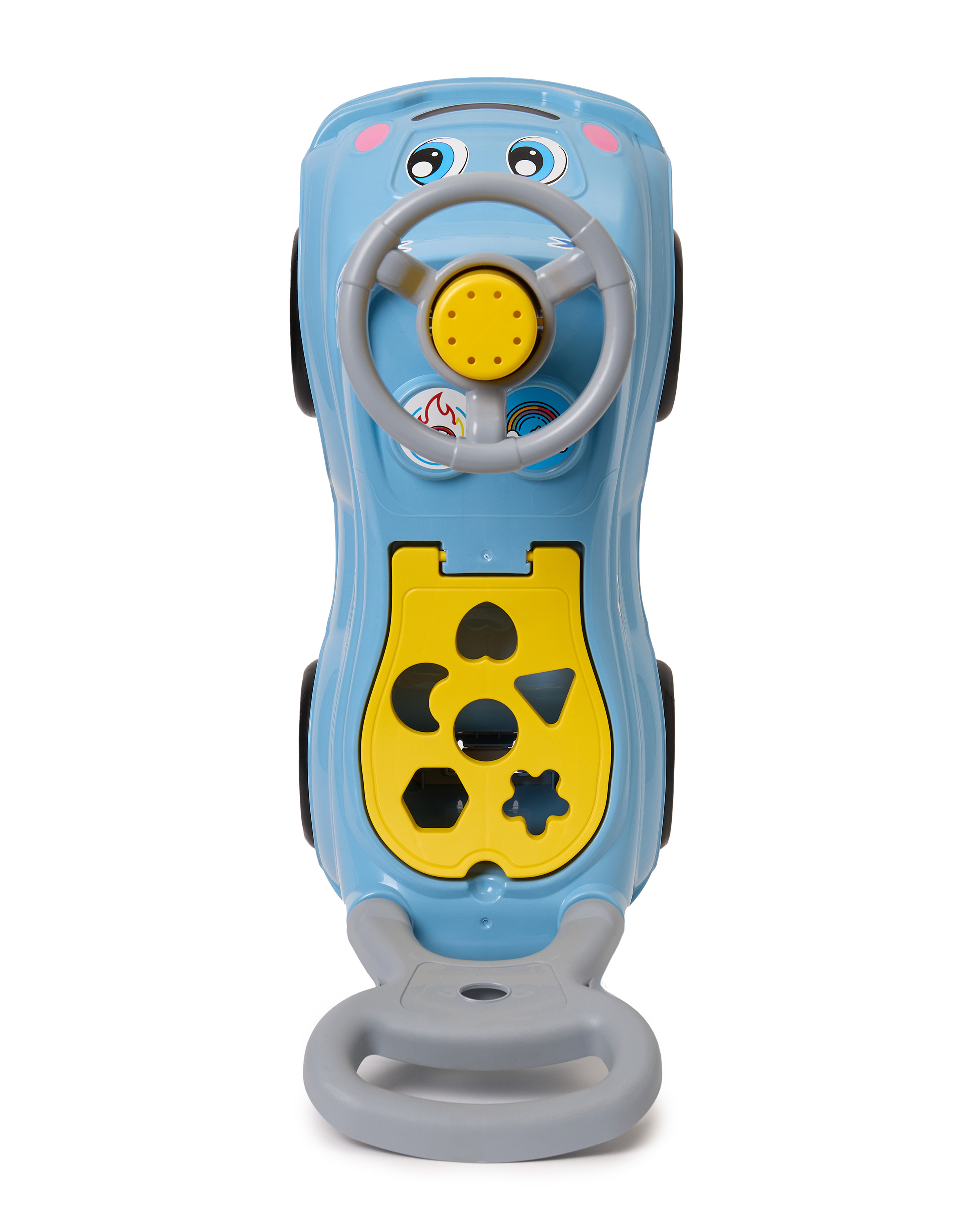 Каталка Zebratoys Моя первая с ручкой голубой - фото 6