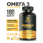 БАД к пище MISHIDO Омега 3 жирные кислоты 180 капсул массой 1360мг