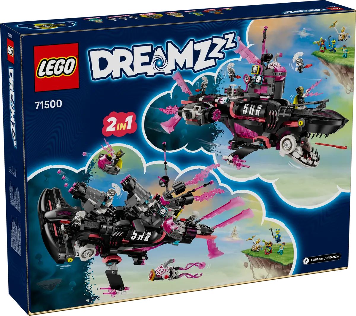 Конструктор LEGO DREAMZzz Кошмарная подводная лодка 1413 дет. - фото 6