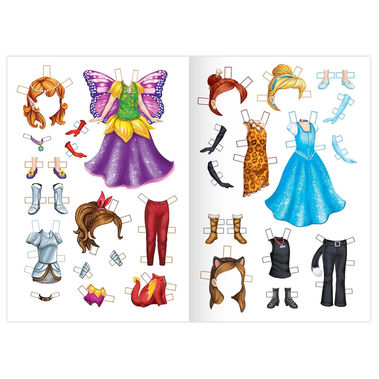 Книга Буква-ленд куколка бумажная Карнавальная коллекция 20 стр. - фото 3