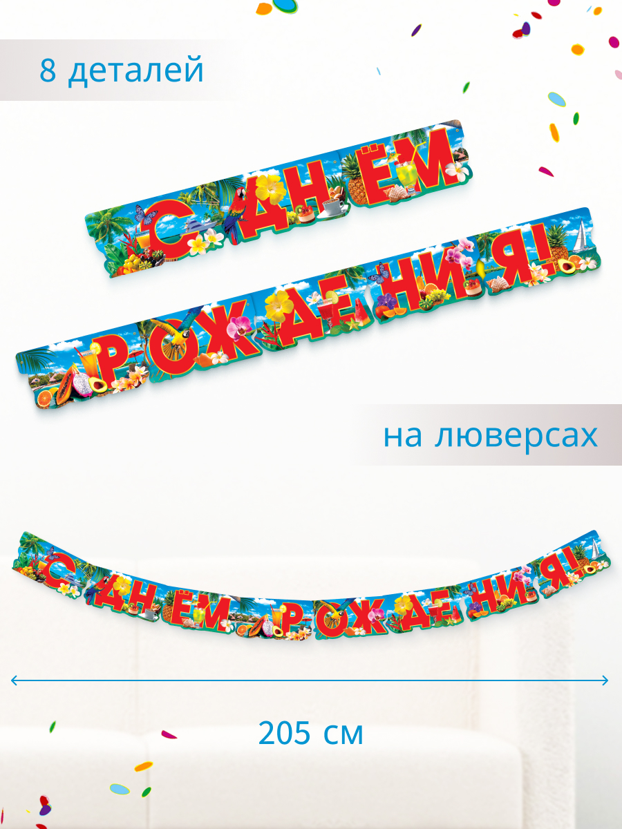 Гирлянда-растяжка Арт и Дизайн День Рождения - фото 2