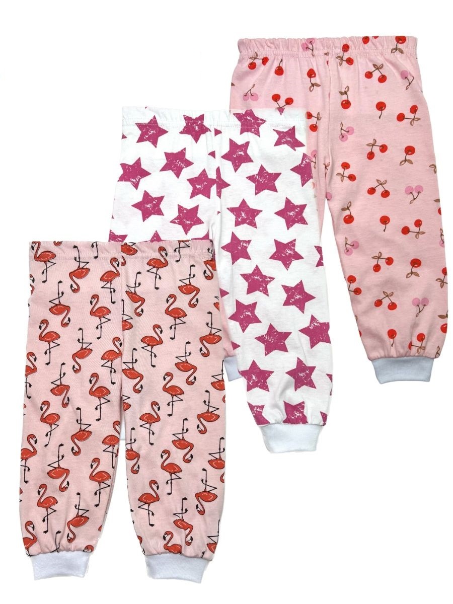 Штанишки 3 шт. Мукоша kids 12-1203-розовый - фото 1