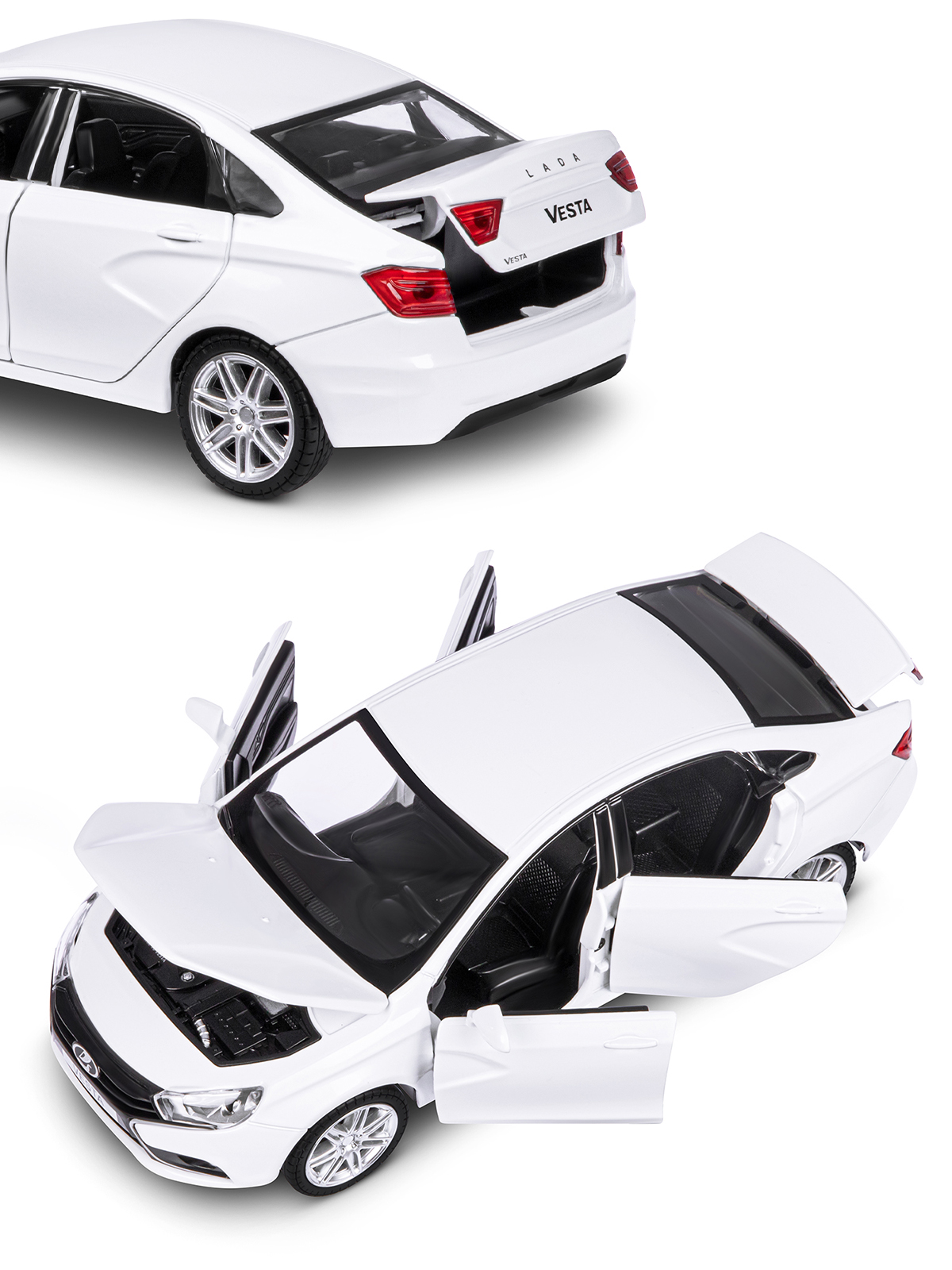 Автомобиль АВТОпанорама LADA Vesta 1:24 JB1251124 - фото 10
