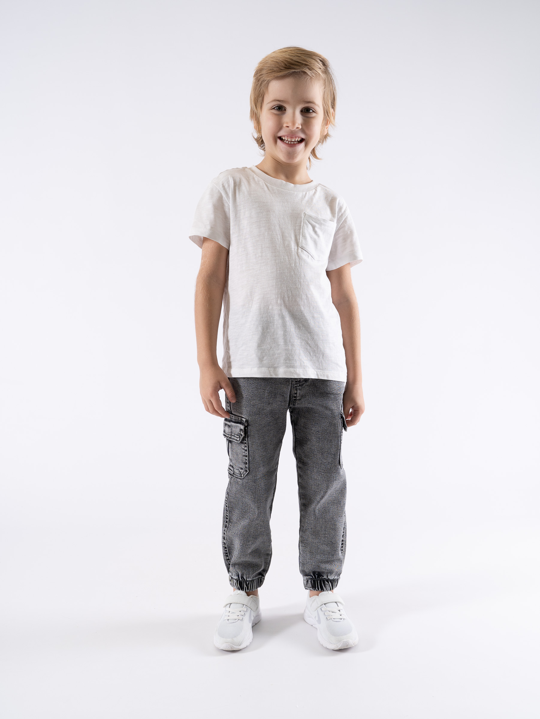 Джинсы TiGaDa джинсы/мальчик/карго/серые/с карманами - фото 2