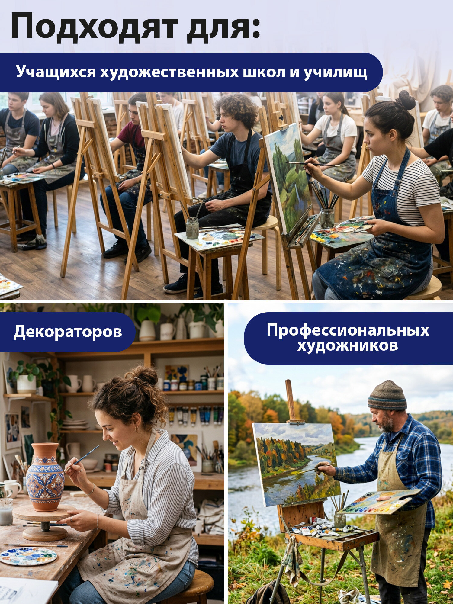 Краски акриловые Brauberg 5 цв. - фото 12