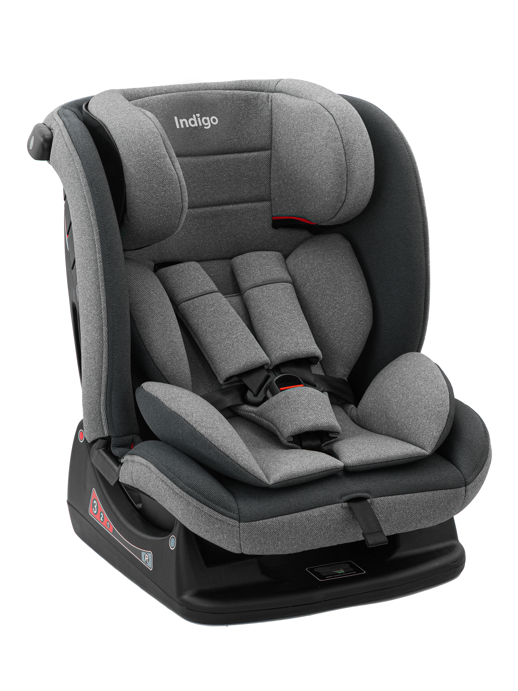 Автокресло Indigo Reflex светло-серый, серый 0+/1/2/3 (0-36 кг) - фото 1