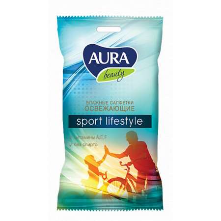 Влажные салфетки AURA 15 шт.
