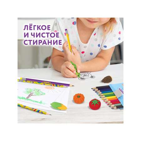 Ластик Юнландия Огород 5 шт.